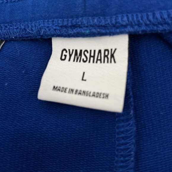 Gymshark Blue Sweatpants Tapered Fit Elastic Cuffs - Picture 3 of 3